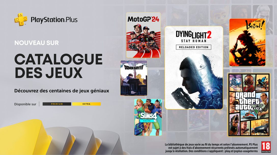 Catalogue des jeux PlayStation Plus pour novembre : Grand Theft Auto V, Dying Light 2: Stay Human, Like a Dragon: Ishin! et bien d’autres